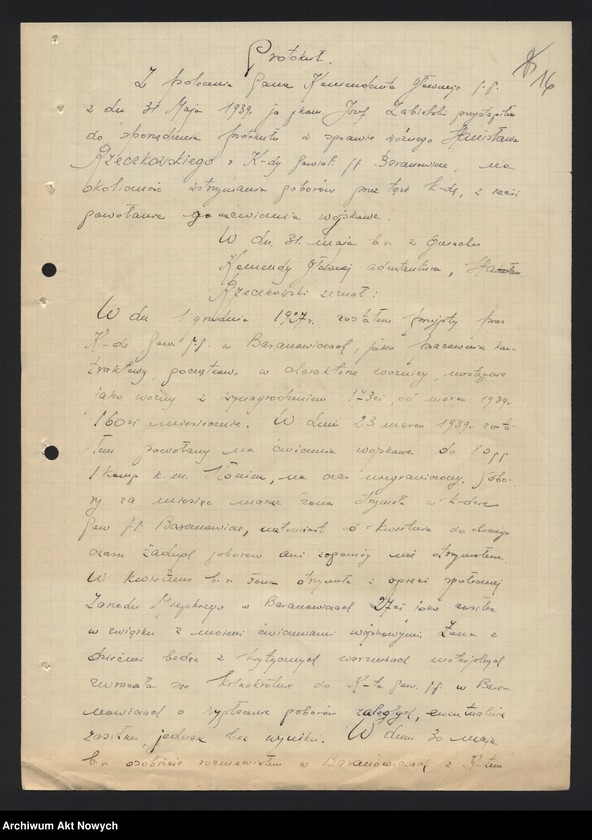 image.from.unit.number "Polecenia i interwencje instytucji państwowych i funkcjonariuszy Policji Państwowej u Komendanta Głównego. Korespondencja."