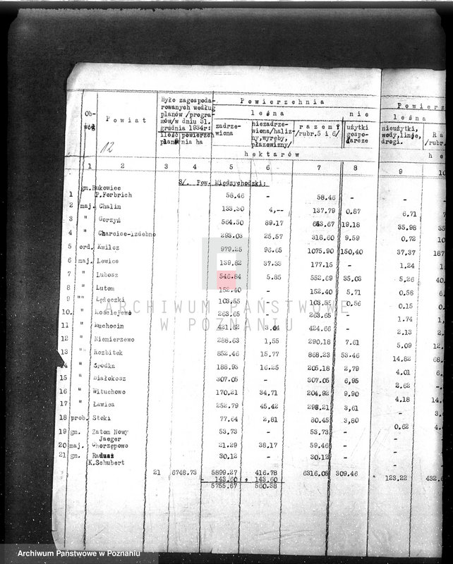 Obraz 16 z jednostki "/Nadzór nad gospodarką leśną sprawy ogólne/"