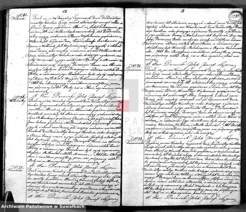 image.from.unit.number "Duplikat Aktów urodzenia Małżeństwa i Zeyścia Parafii Leypuny z roku 1848"