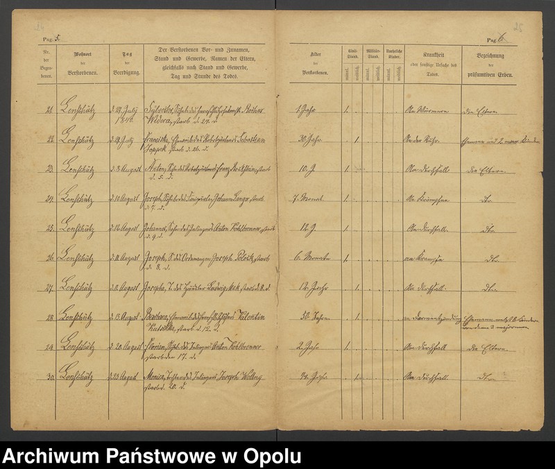 Obraz 16 z jednostki "[Księga chrztów 1840-1842, małżeństw 1840-1843 oraz zgonów 1840-1842 parafii Łężce]"