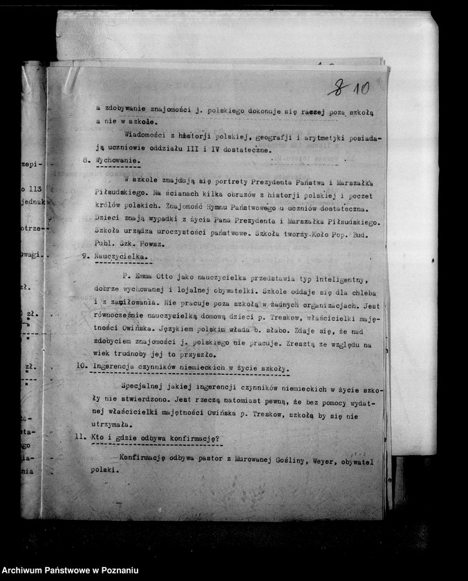 Obraz 14 z jednostki "Prywatna Szkoła Powszechna z niemieckim językiem nauczania Owińska powiat Poznański"