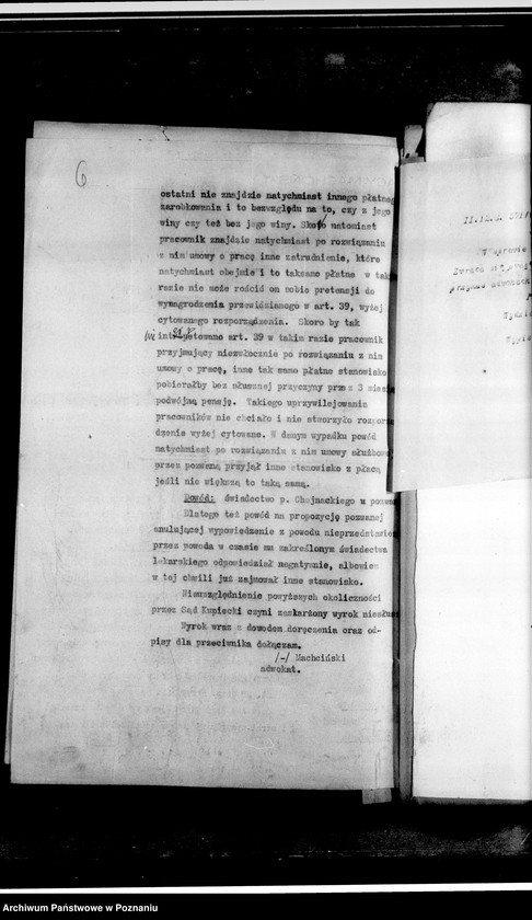 Obraz 10 z jednostki "Związek Pracowników Umysłowych - sprawa sporna L. Szuman c/a Tow. Alfa-Laval - spółka z o.o.- akta procesowe"