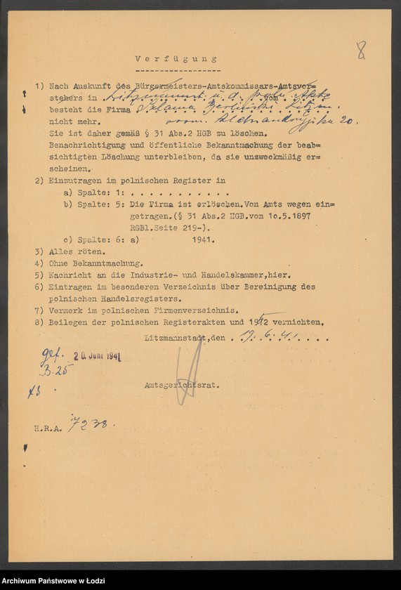 Obraz 10 z jednostki "Szlama Berliński – sprzedaż podszewek"