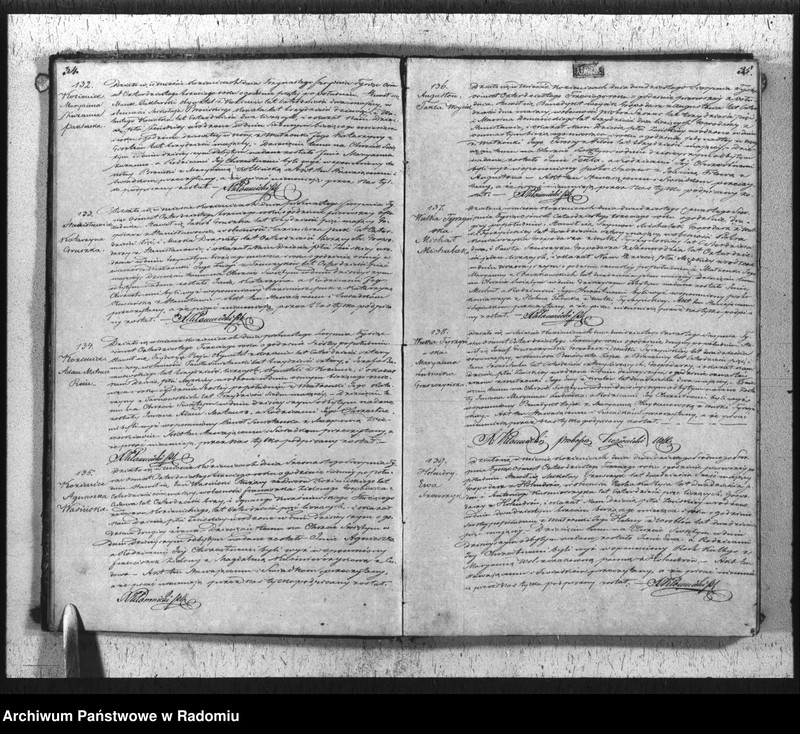 Obraz 20 z jednostki "Duplikat Aktów Cywilno - Religijnych Urodzenia, Zaślubienia i Zejścia Parafii Kozienice Rok 1843 służący"