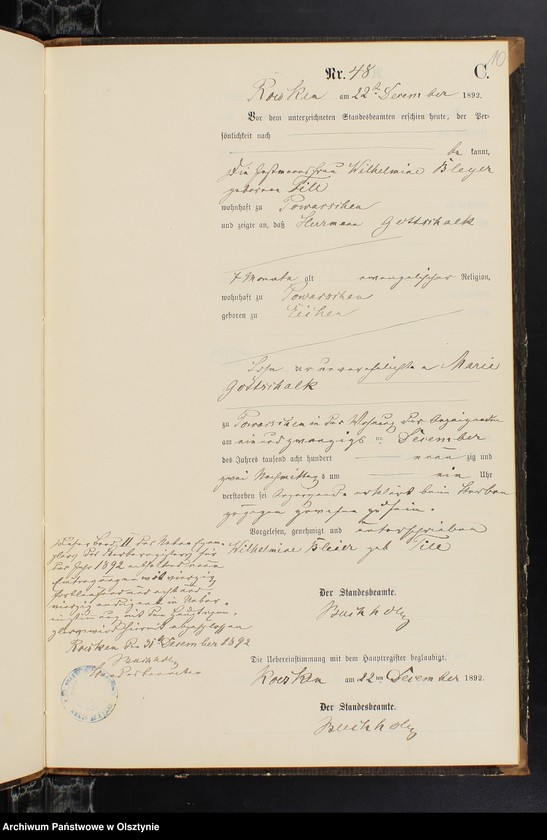 image.from.unit.number "Sterbe-Neben-Register II Nr 40 - 48"