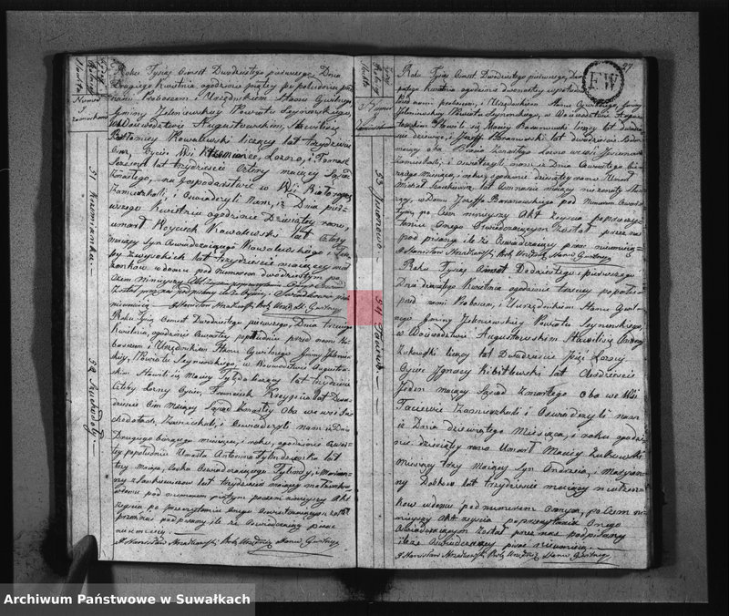 image.from.unit.number "Akta Urzędnika Stanu Cywilnego Umarłych w Gminie Jeleniewskiey od Dnia 1 Stycznia 1821 do dnia ostatniego Grudnia tegoż roku."