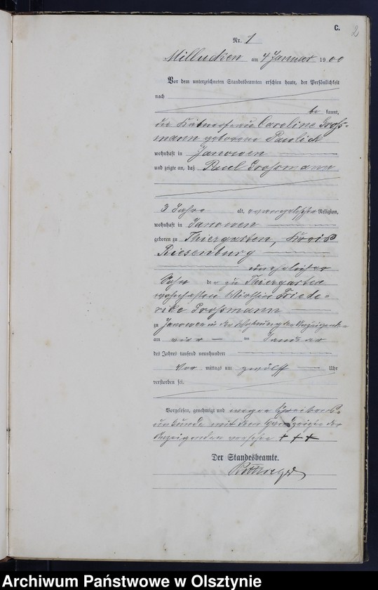 Obraz z jednostki "Sterbe-Haupt-Register Nr 1 - 67"