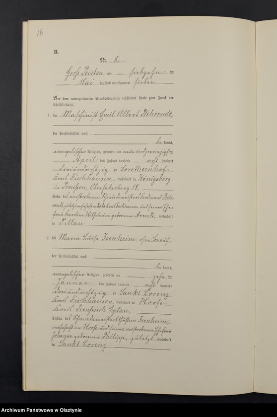 image.from.unit.number "Heiraths-Neben-Register Nr 1 - 19"