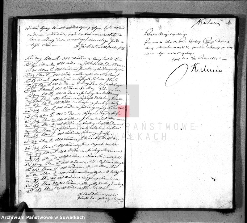 image.from.unit.number "Księga Duplikat do zapisywania aktów Urodzenia, Zaślubienia i Zeyścia w Parafii Ewangelickiey Sereyskiey w roku 1845"