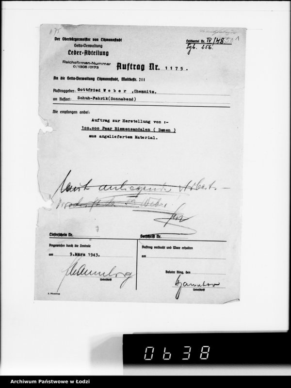 Obraz 5 z jednostki "Gottfried Weber, Chemnitz [zamówienia na sandały z drewna]"