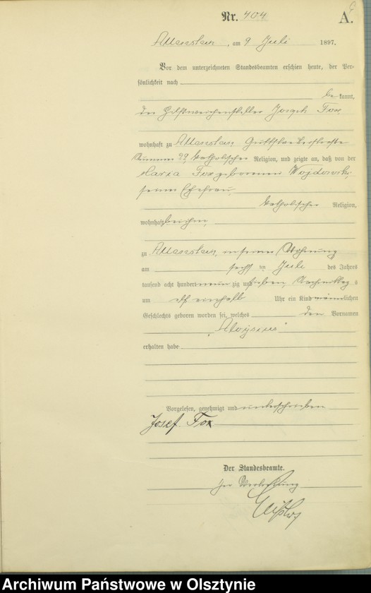 image.from.unit.number "Geburts-Haupt-Register Tom II,Nr 400 - 789"