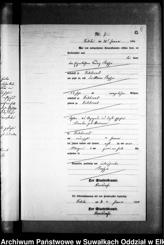 image.from.unit.number "Sterbe-Neben-Register des Preussischen Standes-Amtes Kehlen Kreis Angerburg"