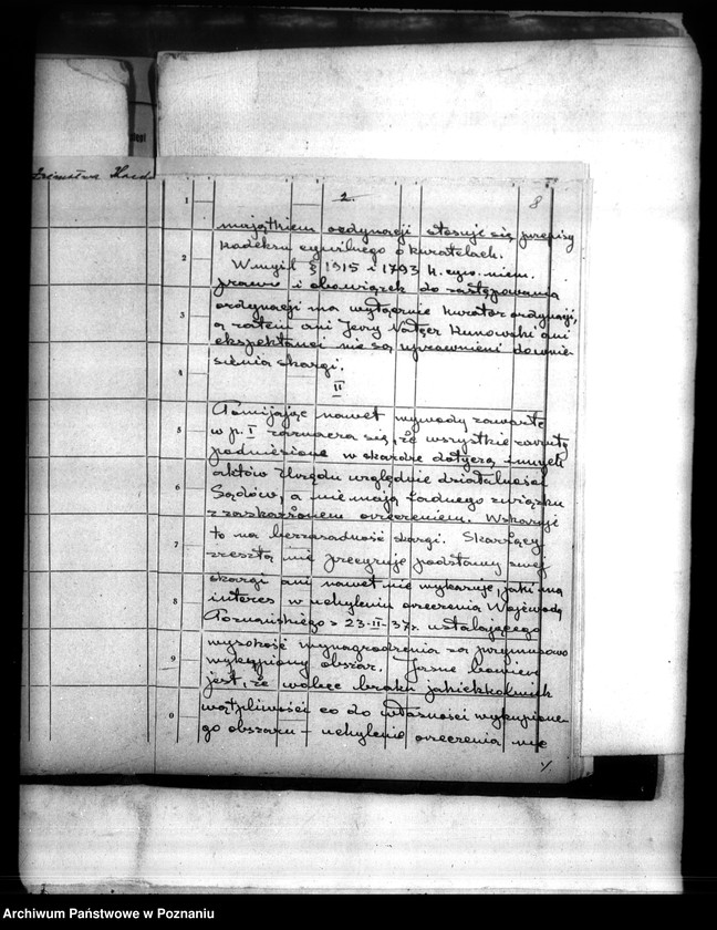 Obraz 15 z jednostki "Jerzy Nałęcz-Kunowski z Łobżenicy, skarga do NTA na orzeczenie Urzędu Wojewódzkiego z dnia 23,II,37 w sprawie przymusowego wykupu"