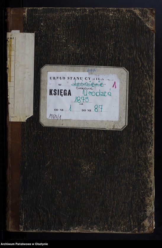 image.from.unit.number "Geburts-Haupt-Register Nr 1 - 87"