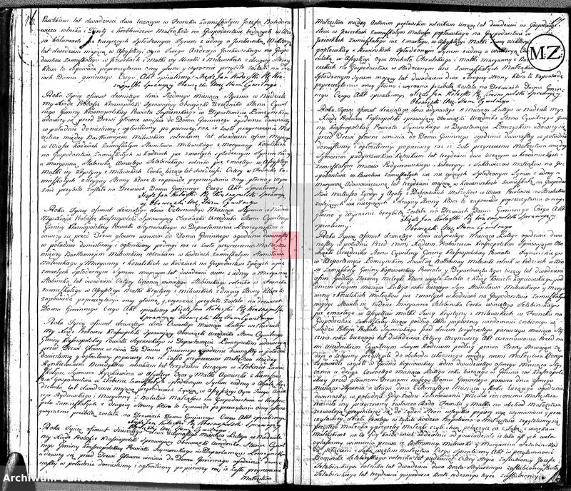 Obraz 13 z jednostki "Akta Cywilne Małżeństwa Gminy Krasnopolskiey od R.1809 1-go Maia do 1810 1-go Maia."