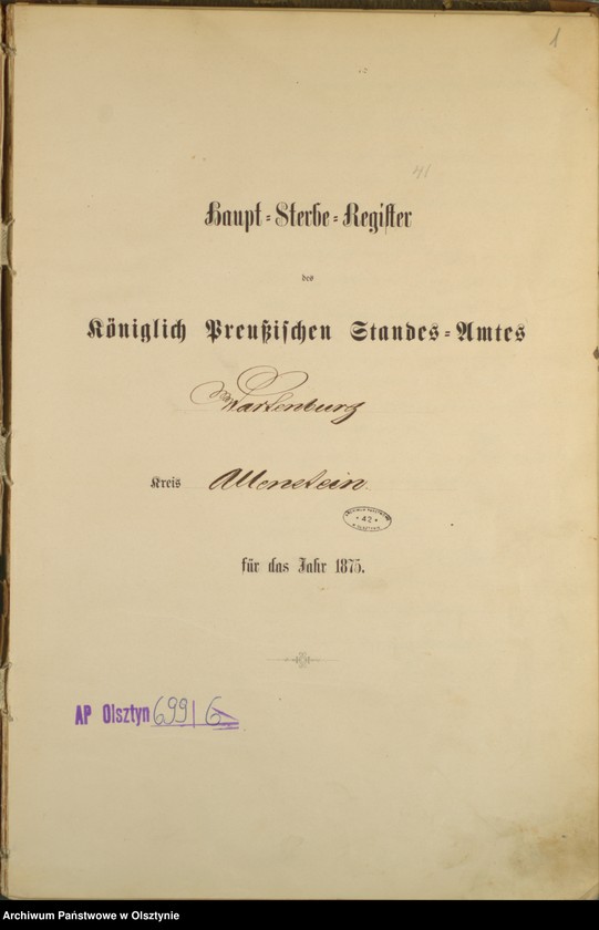 image.from.unit.number "Haupt-Sterbe-Register Nr 1 - 115"