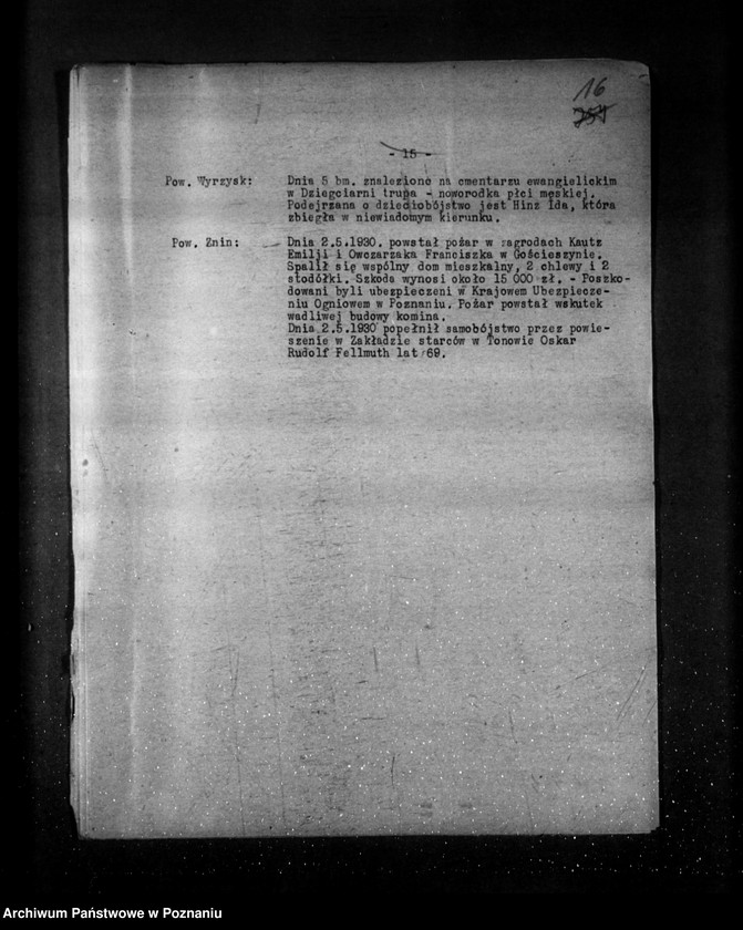 Obraz 20 z jednostki "Sprawozdania sytuacyjne tygodniowe za czas od 1 maja do 30 maja 1930 r. oraz akcja przedwyborcza"