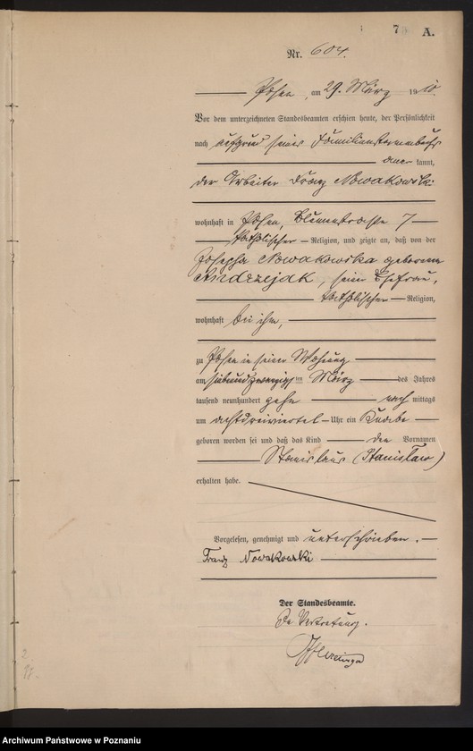 Obraz 8 z jednostki "[Rejestr główny urodzeń]"