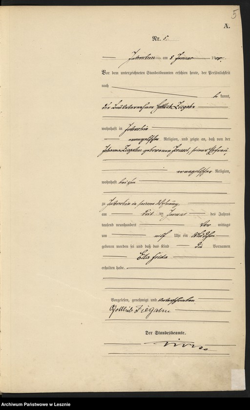 Obraz 8 z jednostki "[Księga urodzeń]"