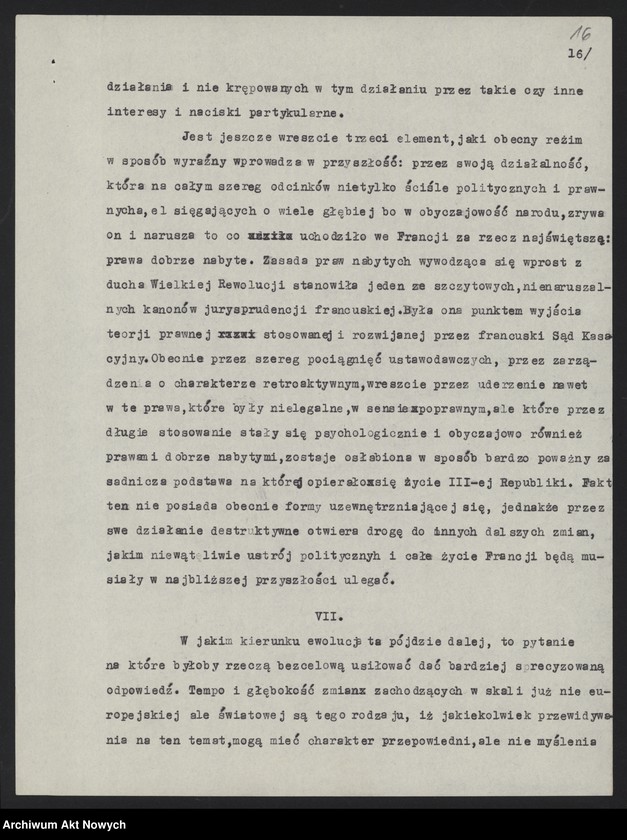 image.from.unit.number "Referat o sytuacji wewnętrznej we Francji po zawarciu zawieszenia broni z Niemcami (Autora nie ustalono, na pierwszej stronie napis - S. Elka)"