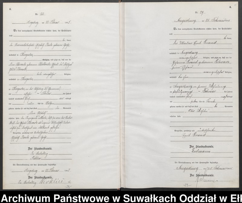 image.from.unit.number "Geburts-Neben-Register des Preussischen Standes-Amtes Angerburg Kreis Angerburg Band I"