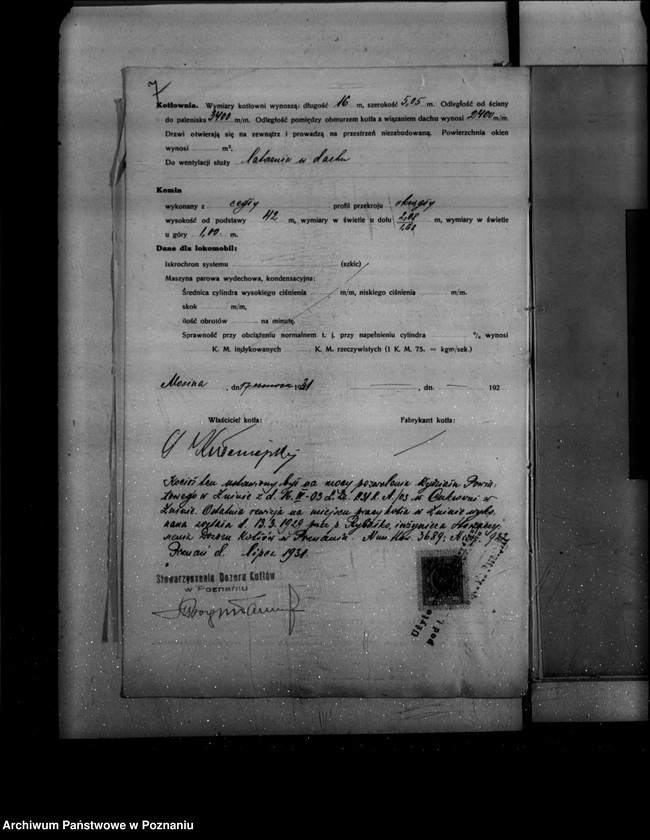 Obraz 11 z jednostki "Farbiarnia i pralnia chemiczna St. Kałamajskiego w Mosinie powiat śremski nr woj. 922"