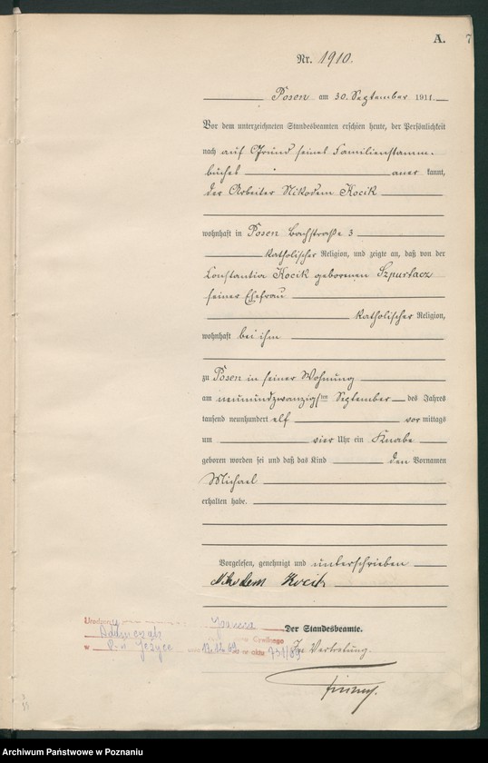 Obraz 8 z jednostki "Księga miejscowa urodzeń tom V-VI [Rejestr główny urodzeń]"