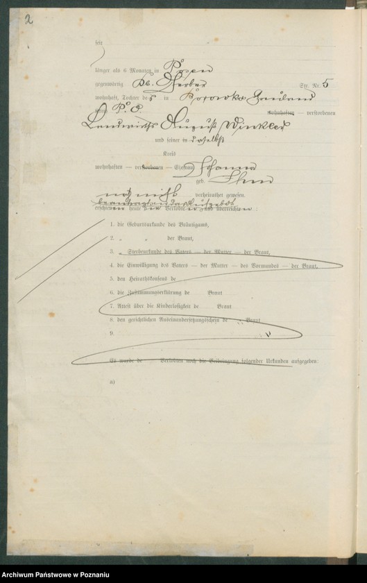 Obraz 4 z jednostki "[Dokumenty dostarczone przez narzeczonych do zawarcia związku małżeńskiego za 1902 rok. Tom V]"