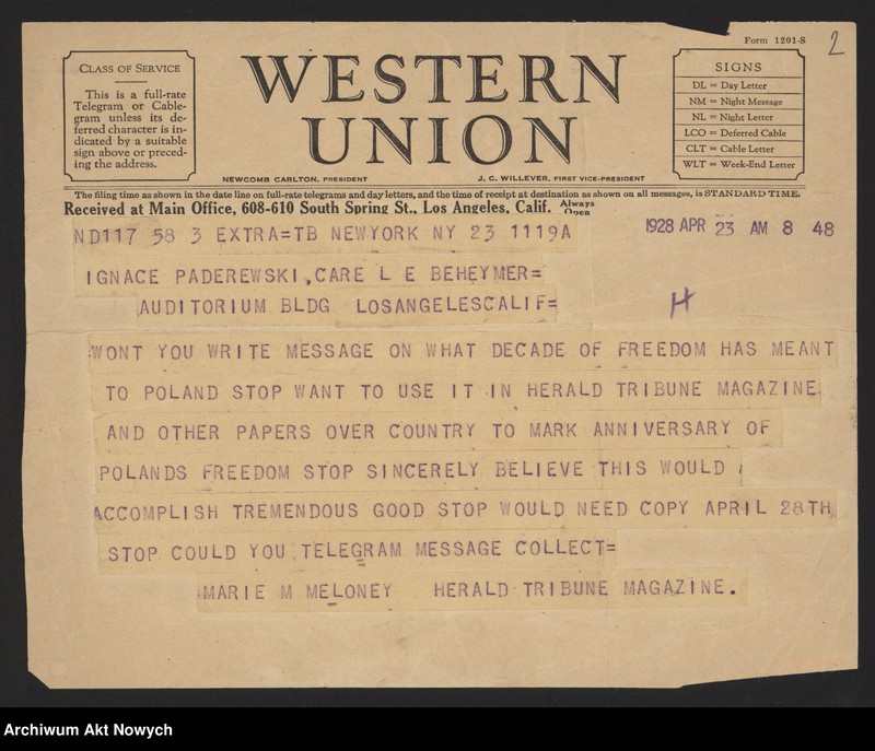 image.from.unit.number "Meloney Marie M. (redaktor "Herald Tribune Magazine"); (odpowiedź)"