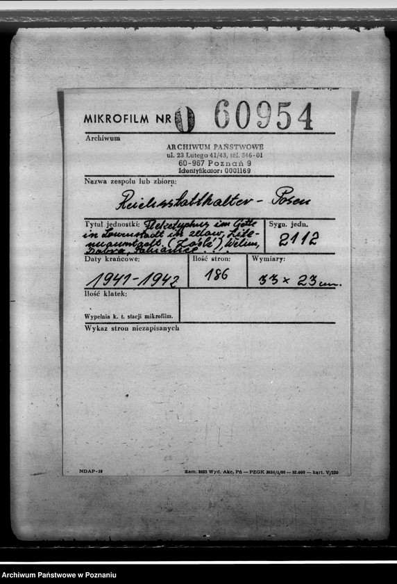 Obraz 2 z jednostki "Flecktyphus im Getto in Löwenstadt, in Zelow, Litzmannstadt (Łódź), Welun, Dobra, Pabianice. Pockenerkrankung"