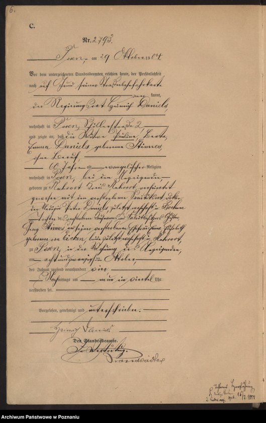 Obraz 8 z jednostki "Księga miejscowa zgonów tom VI"