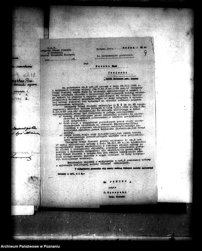Obraz 14 z jednostki "Majątek Jeziorki powiatu leszczyńskiego wyłączenie z art. 4/5 ustawy o reformie rolnej Hans Hasche ."