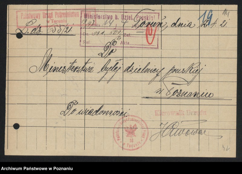 Obraz 16 z jednostki "[Sprawy osobowe urzędu Pośrednictwa Pracy w Chełmży]"