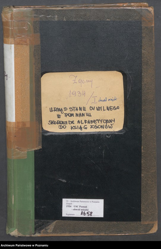 Obraz 2 z jednostki "Spis alfabetyczny zgonów za 1934"