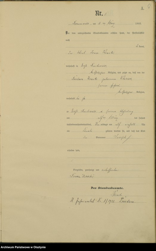 image.from.unit.number "Geburts-Haupt-Register Nr 1 - 71"