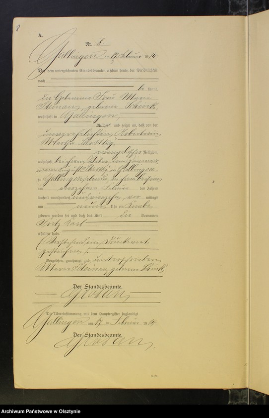 image.from.unit.number "Geburts-Neben-Register Nr 1 - 65 [ Księga urodzeń - wtóropis ]"