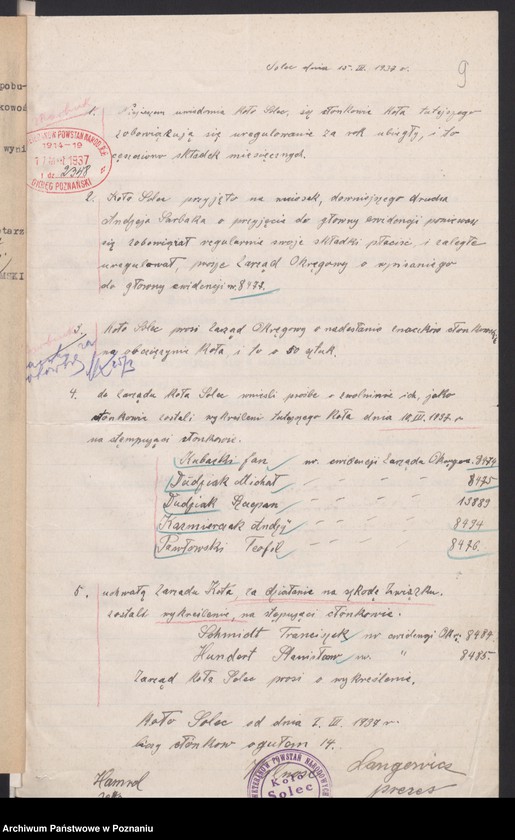 Obraz 14 z jednostki "Solec, powiat Wolsztyn - akta koła."