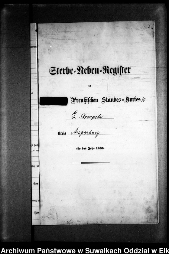 image.from.unit.number "Sterbe-Neben-Register des Preussischen Standes-Amtes Gr. Strengeln Kreis Angerburg"