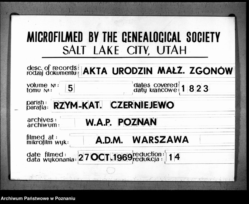 Obraz 10 z jednostki "Duplikat urodzonych, zaślubionych i zgonów"