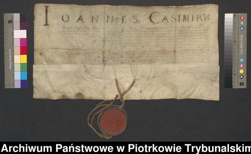 image.from.unit.number "[Przywilej króla Jana Kazimierza dla miasta Piotrkowa potwierdząjacy wcześniej nadane przywileje]"