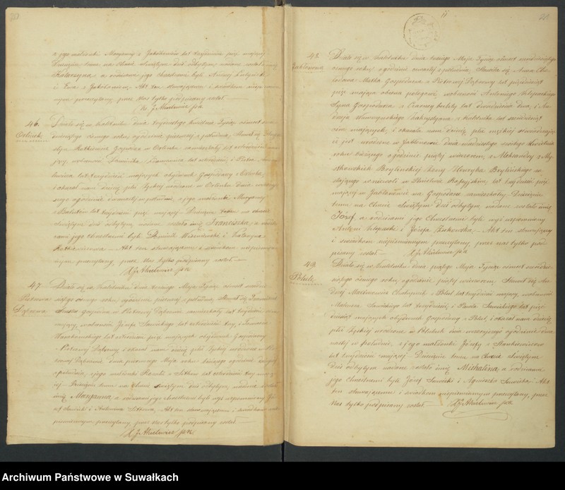 Obraz 13 z jednostki "[Duplikat Aktów Urodzenia, Zaślubienia i Zejścia Parafii Rzymsko-Katolickiej w Kaletniku 1868 r.]"