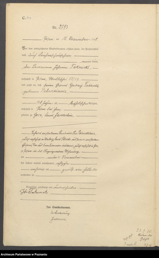 Obraz 16 z jednostki "Księga miejscowa zgonów tom VII [Rejestr główny zgonów]"