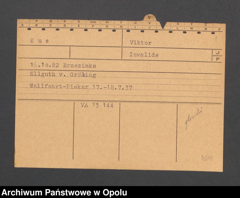 Obraz 3 z jednostki "[Kus Viktor, ur. 16.10.1882 r. Brzezinka]"