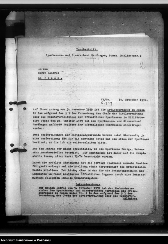 Obraz 6 z jednostki "Sparkassen und Giroverband Wartheland"