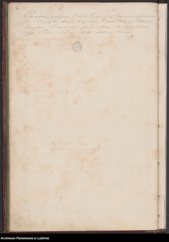 image.from.collection.number "Przywilej erekcyjny Kajetana Ignacego Sołtyka na mansjonarię w Kurowie z XVIII w.111"