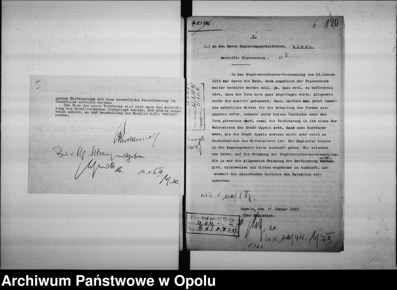 Obraz 9 z jednostki "[Korespondencja i wycinki z gazet dotyczące wieży piastowskiej]"