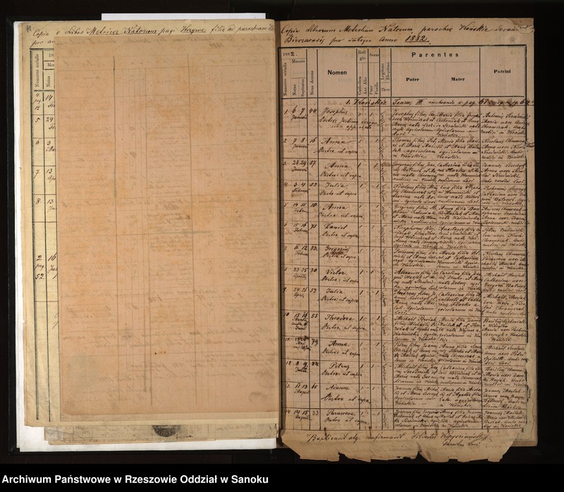 image.from.unit.number "Księga urodzeń, małżeństw, zgonów z miejscowości Końskie, Witryłów, Krzywe, Krzemienna, Temeszów"