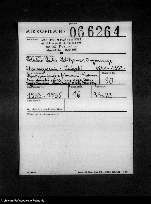 Obraz 2 z jednostki "Korespondencja z firmami: Tadeusz Drozdowski i Spółka z ograniczoną odpowiedzialnością oraz Dom Agentowo-Komisowy Adolf Neuding w sprawi maszyn i części linotypowych"