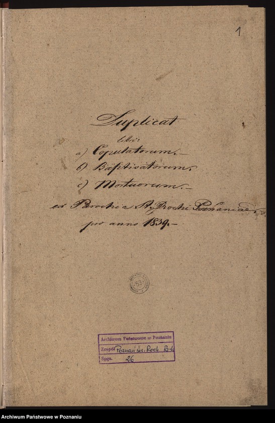 Obraz 3 z jednostki "Duplicat baptisatorum, copulatorum, mortuorum"