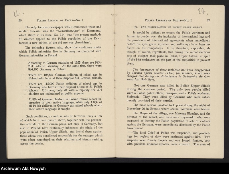 image.from.unit.number "American Polish Chamber of Commerce and Industry in the United States, Inc.; Załączniki: 1) Polish Library of Facts, No. I. Polish-German Relations; N.Y. 1931 (broszura); 2) Program przyjęcia na cześć I. J. Paderewskiego, 18 V 1932 (druk); L.1"